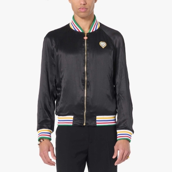 Casablanca - Silk Souvenir Jacket - Black (Heart)