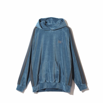 Needles - Track Hoodie - Smoke Blue (Velour)