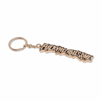 Fucking Awesome - FA Stamp Keychain - Gold
