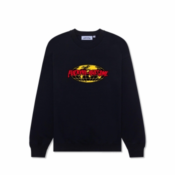Fucking Awesome - FA World Logo Crewneck - Black