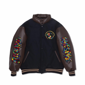 Fucking Awesome - Gum Stamp Chenniele Varsity Puffer - Black / Brown