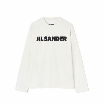 Jil Sander - Logo Longsleeve - Porcelain (Stiff Cotton Jersey)