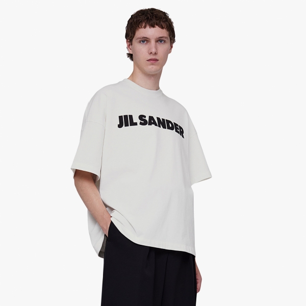 Jil Sander - Logo T-Shirt - Porcelain (Stiff Cotton Jersey) - J21GC00001-J45148-102
