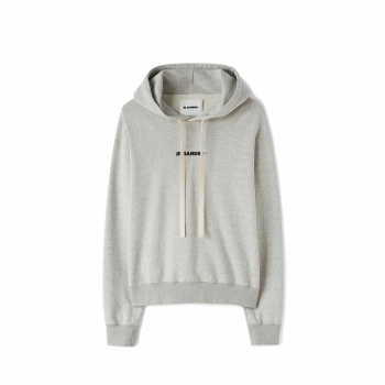 Jil Sander - Logo Hoodie - Grey (Compact Terry)