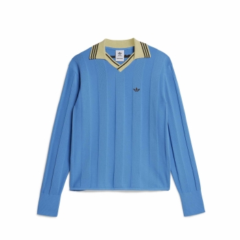 adidas - Wales Bonner Knit Long Sleeve Football Top - Lucky Blue