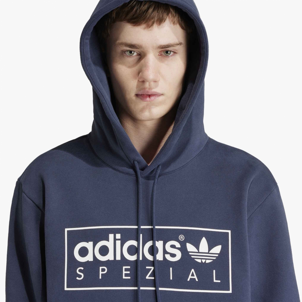 Adidas hoodie top navy blue