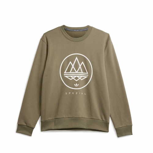 adidas Mod Trefoil Sweatshirt Olive IN6756 OUTBACK Sylt