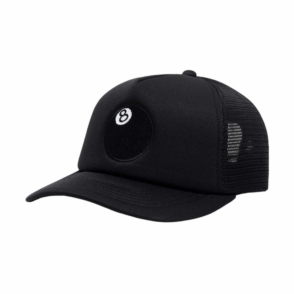 Stussy 8 Ball Trucker Cap Black 1311089 0001 OUTBACK Sylt