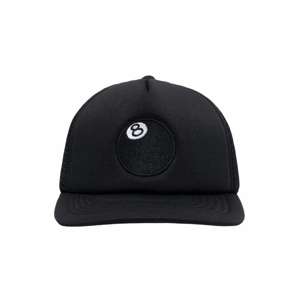 Stussy 8 Ball Trucker Cap Black 1311089 0001 OUTBACK Sylt