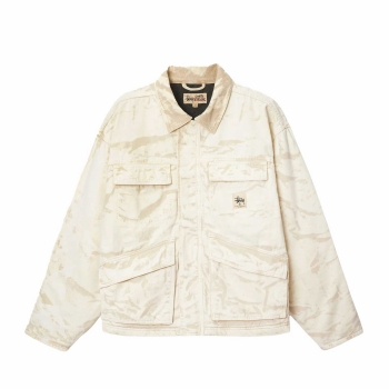 Stussy - Distressed Canvas Shop Jacket - Khaki