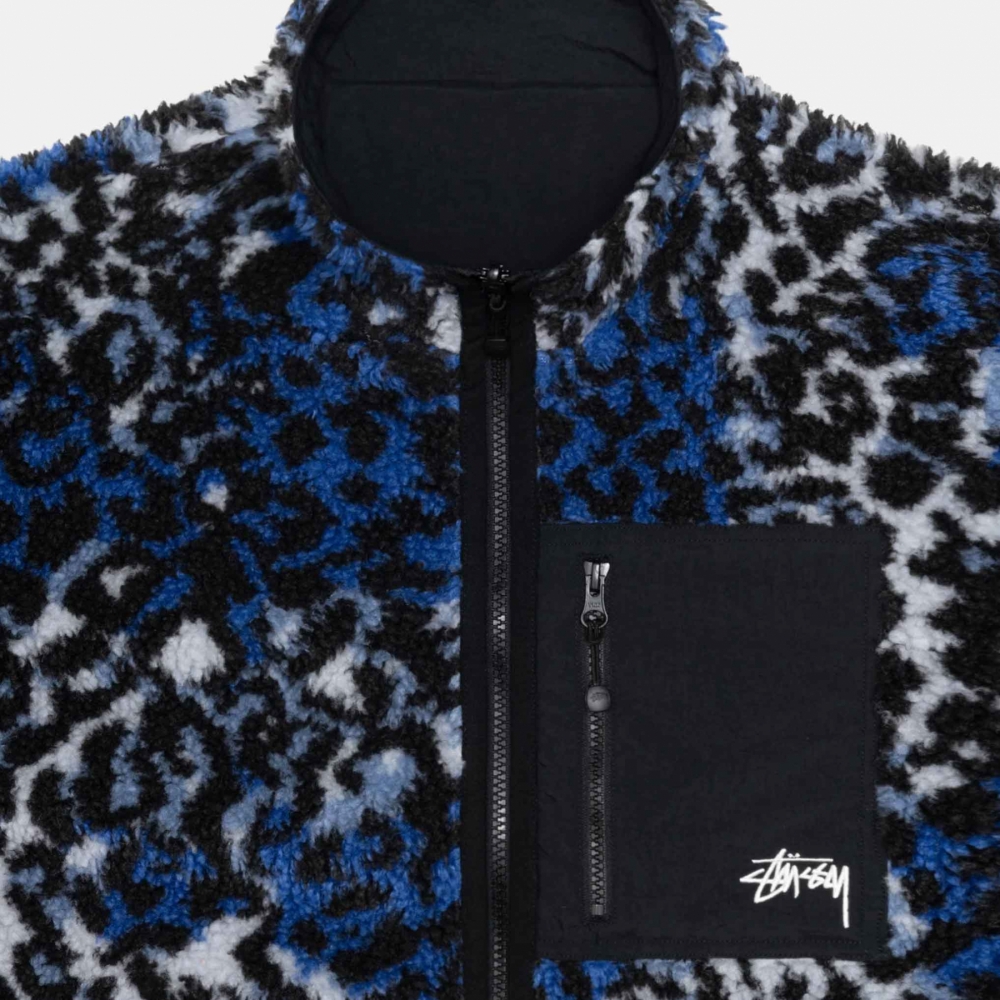 Blue hotsell leopard jacket