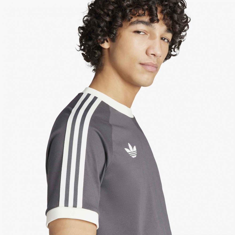 Adidas black 3 stripe t shirt top