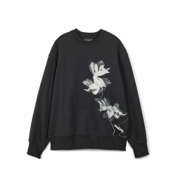 Y-3 - Graphic Floral Crew - Black