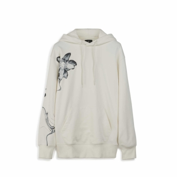 Y-3 - Graphic Floral Hoodie - Off White
