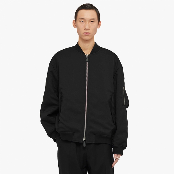 Jil Sander - Oversized Bomber Jacket - Black (Shiny Cotton Satin) - J22BN0184-J46437-002