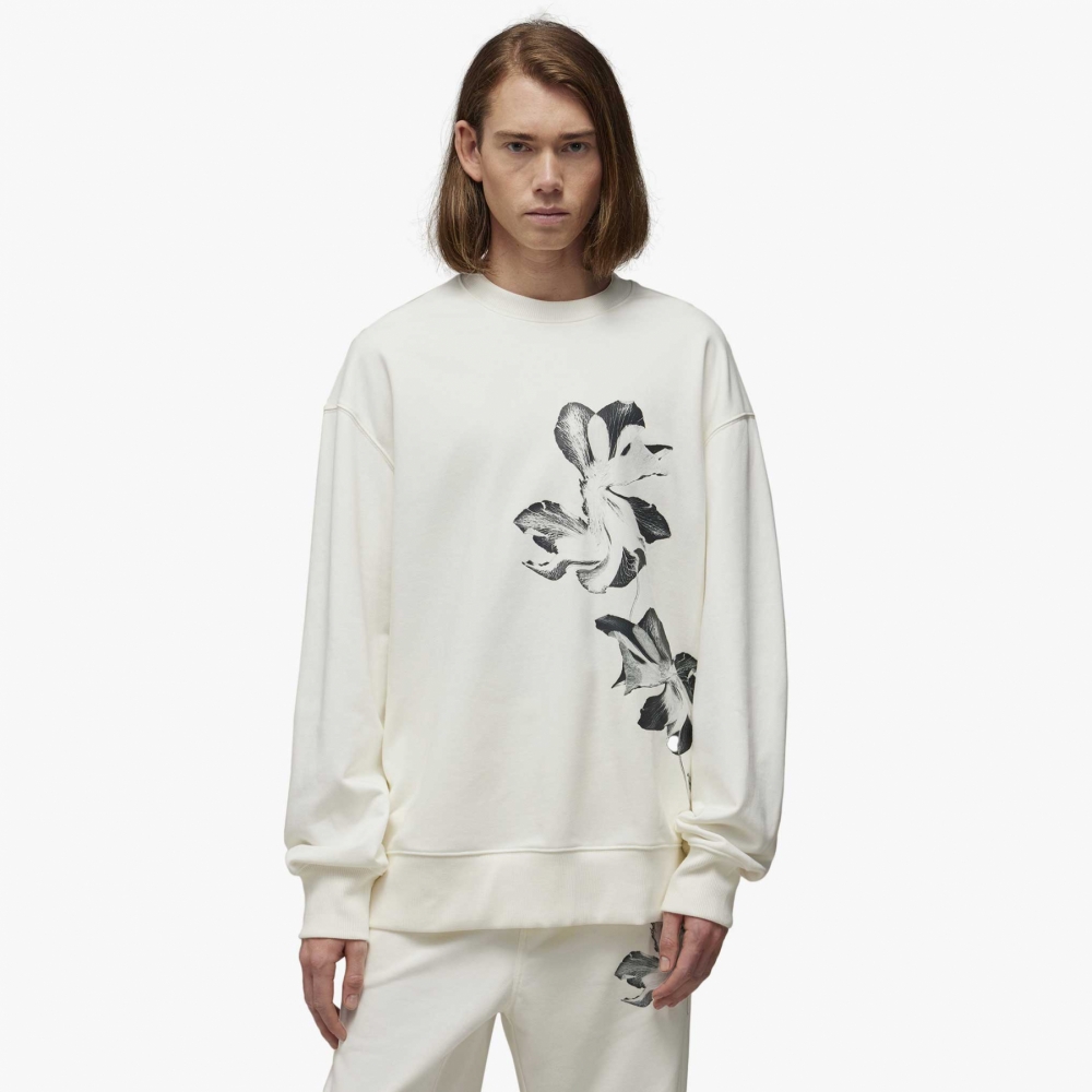 Y-3 Graphic Floral Crew - Off White - IV7731 | OUTBACK Sylt