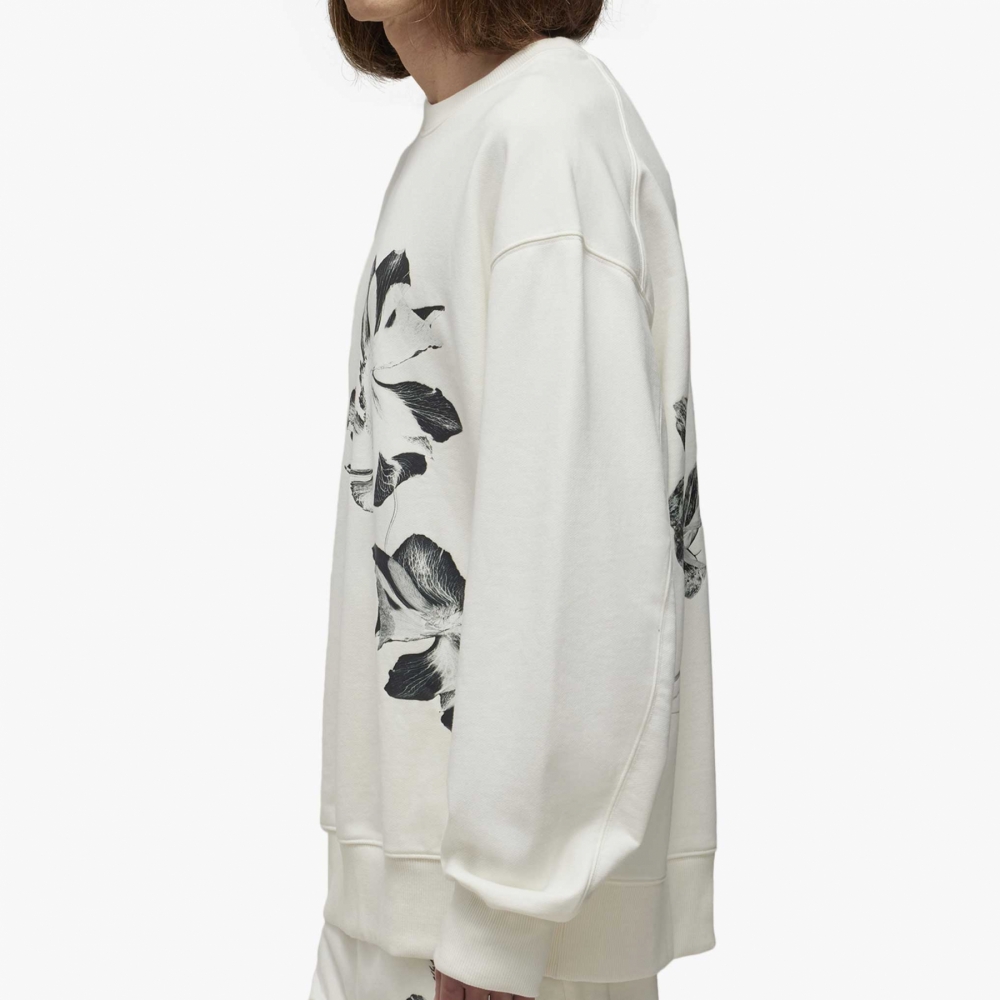 Off white floral sweatshirt top