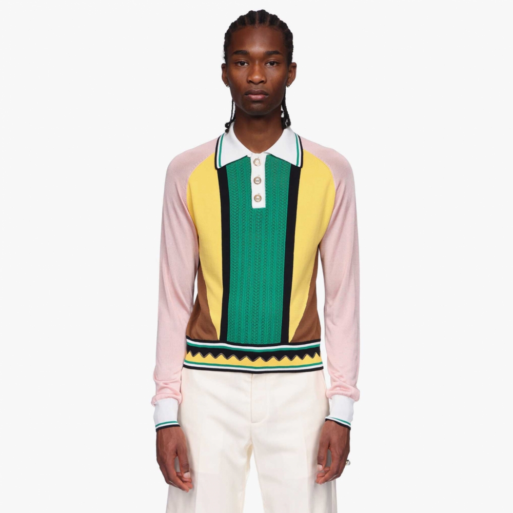 Casablanca Graphic Longsleeve Knit Shirt Multicolor MS24 KW