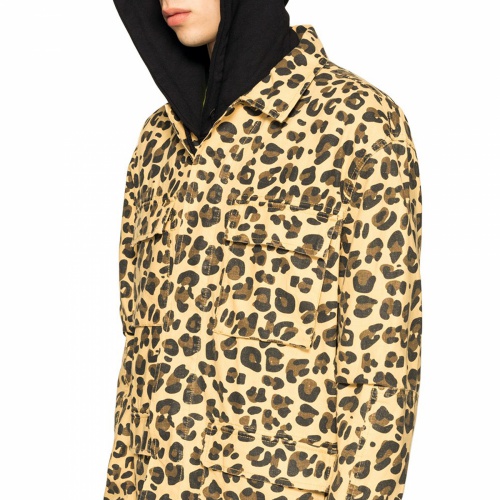 Stussy linen sales field jacket leopard