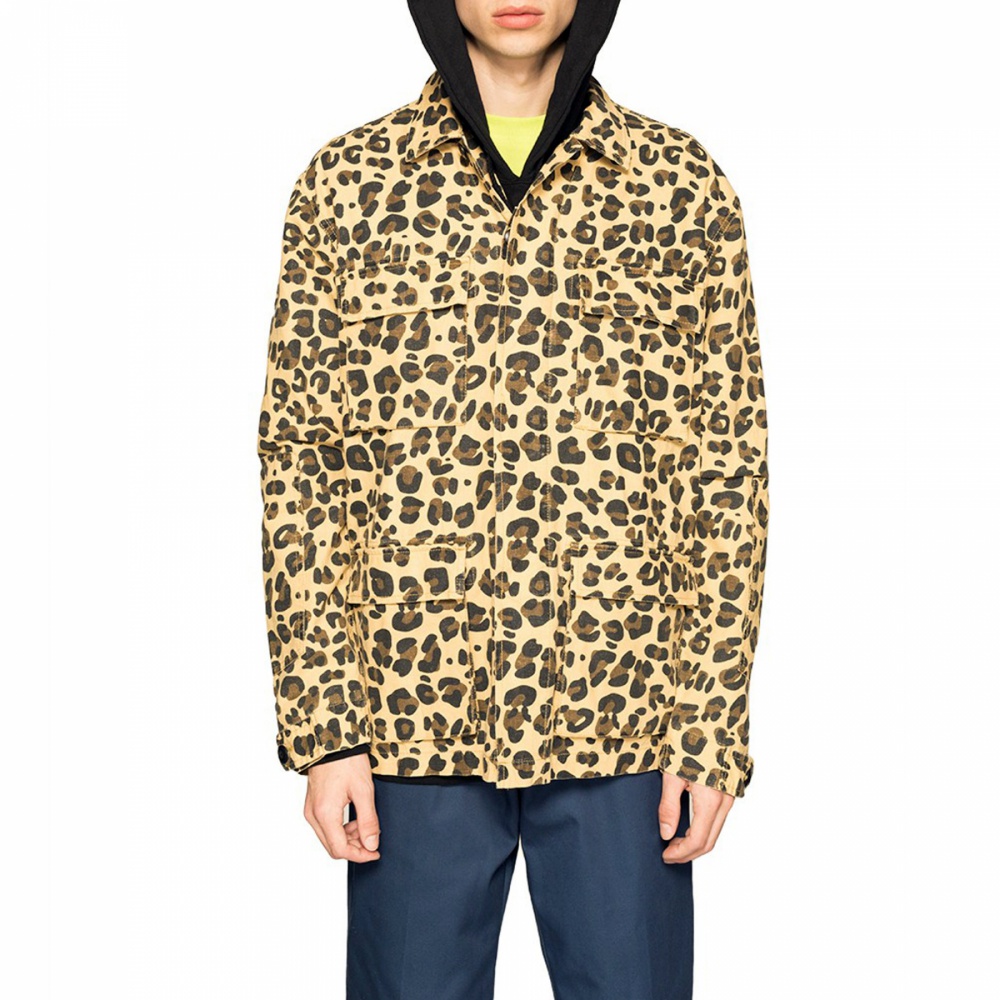 Stussy linen field jacket leopard hotsell