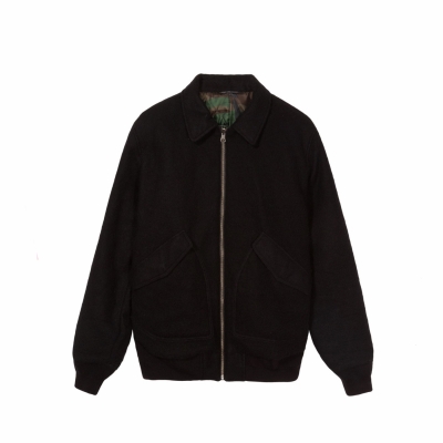Stussy wool bomber jacket cheap