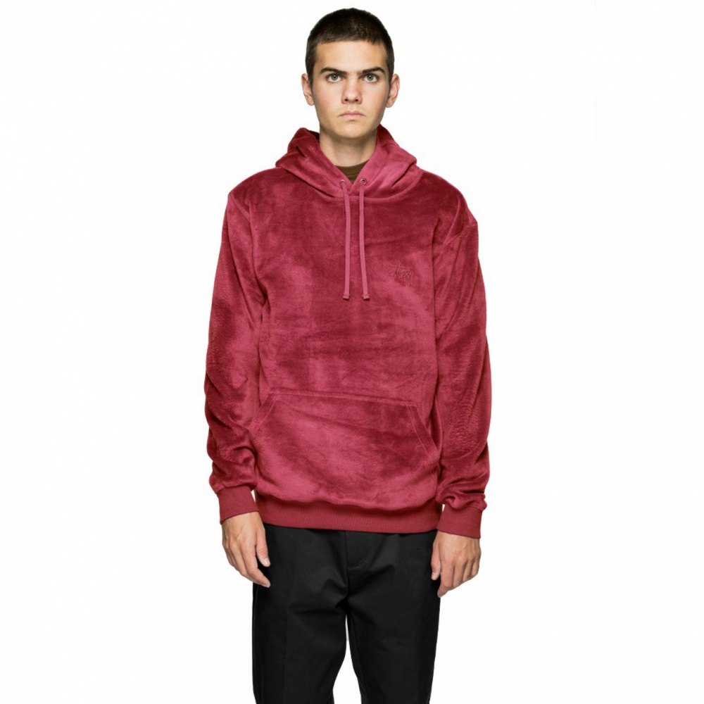 Stussy pile fleece hoodie new arrivals